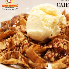 BUÑUELOS CON HELADO BAÑADOS EN CAJETA